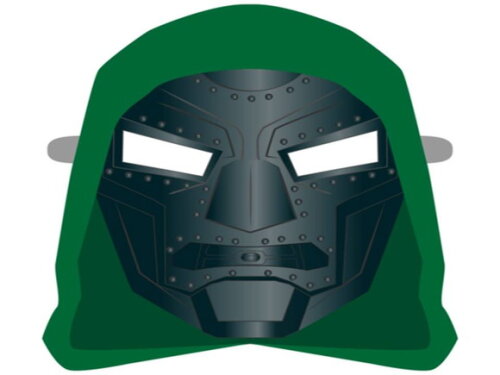 Arquivo de Corte : Máscara do Dr. Doom em PDF.