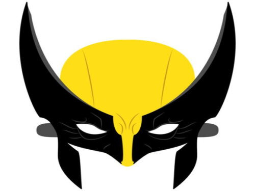 Arquivo de Corte : Máscara do Wolverine em PDF.