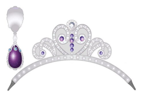 Arquivo de Corte : Tiara e Amuleto da Princesa Sofia em PDF.