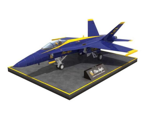 Arquivo de Corte 3d : Aeronave Boeing Blue Angels em papel.