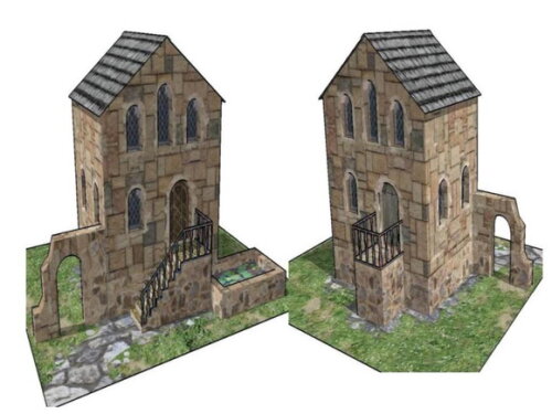 Arquivo de Corte : Villa italiana em papel artesanal/ PDF.