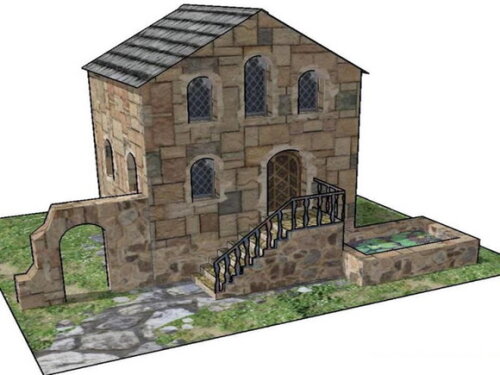 Arquivo de Corte : Villa italiana em papel artesanal/ PDF.