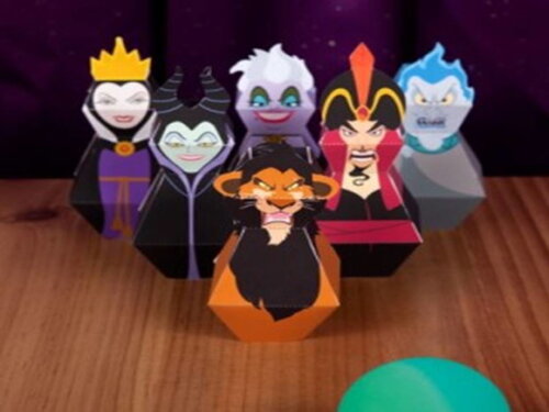 Arquivo de Corte : Vilões da Disney/ Papercraft.