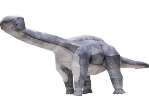 Arquivo de Corte 3d : Apatossauro em papel.