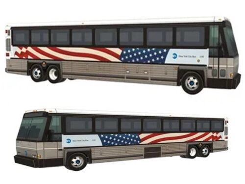 Arquivo de Corte 3d Ônibus da cidade de Nova York/Papercraft