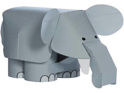 Arquivo de Corte elefante de papel..