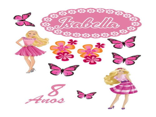 Arquivo de Corte Silhouette : Topo de Bolo Barbie.