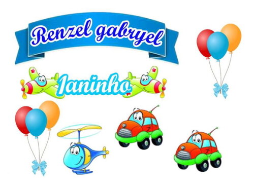 Arquivo de Corte Silhouette : Topo de Bolo Brinquedos.