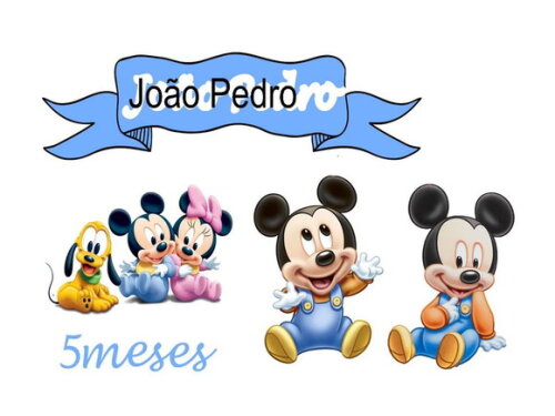 Arquivo de Corte Silhouette : Topo de Bolo Mickey Baby.