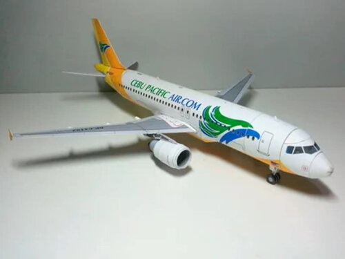 Arquivo em PDF : Avião Airbus A320 Cebu Pacific em papel.