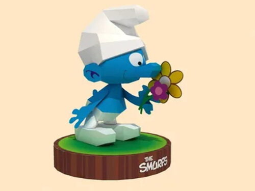 Arquivo em PDF : Smurf em papel artesanal.