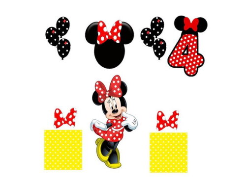 Arquivo Silhouette Topo de Bolo da Minnie 3.