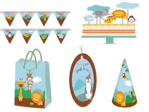 Kit Digital: Festa Jardim Zoológico em PDF.
