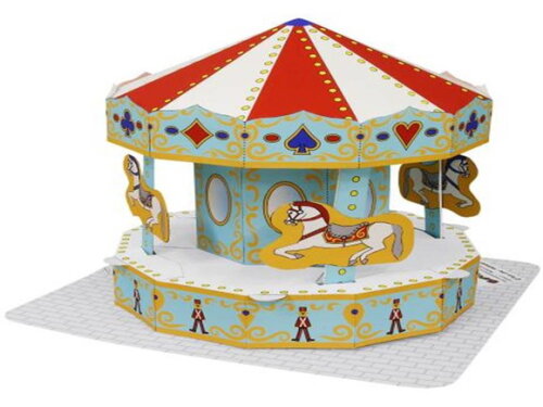 Miniatura em papel de um Parque de diversão Papercraft.