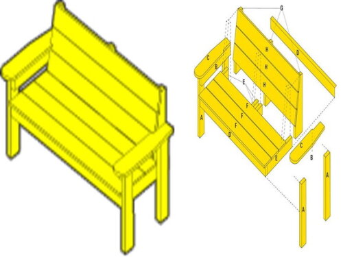 Projeto P/ Construir um Banco de Jardim Artesanal.