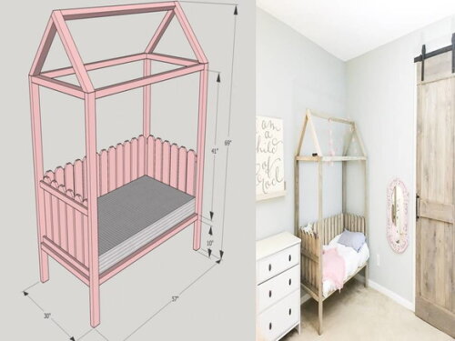 Projeto P/ Construir uma Cama Casinha de Criança Artesanal.