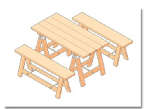 Projeto P/ Construir uma Mesa de Piquenique Dobrável.