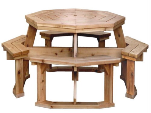 Projeto P/ Construir uma Mesa de Piquenique Octógono.