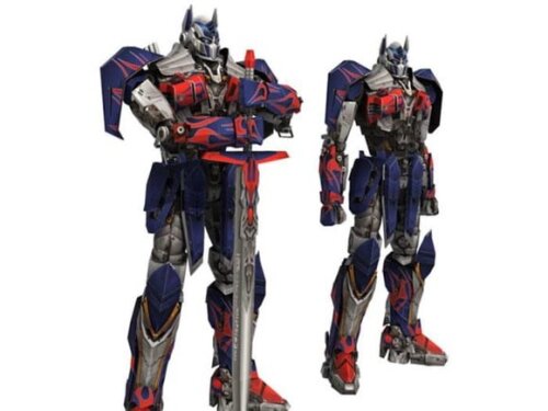 Projeto Papercraft 3d Optimus Prime Era Da Extinção em papel