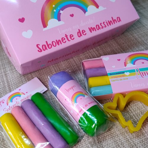 lembrancinha infnatil Sabonete mágico de massinha