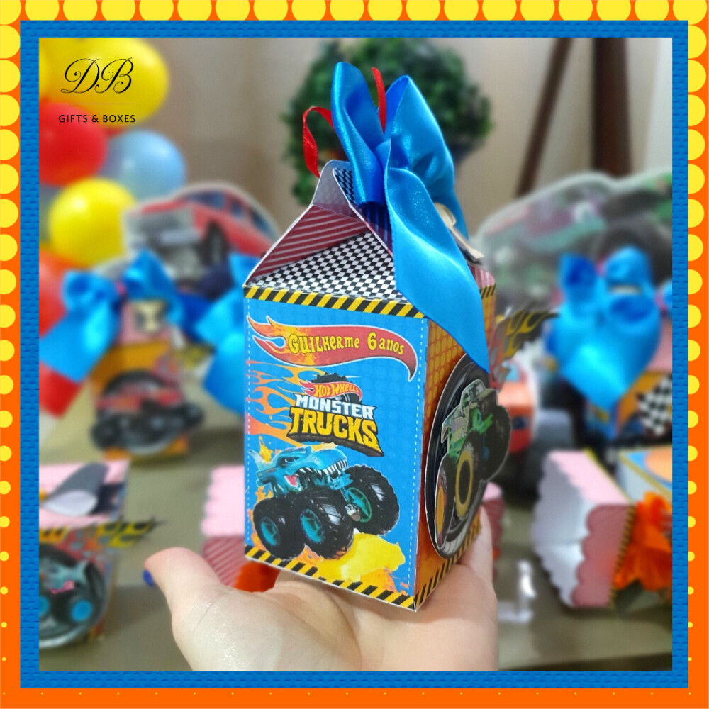 Arquivo de Corte Caixa Milk Monster Truck Studio e PDF