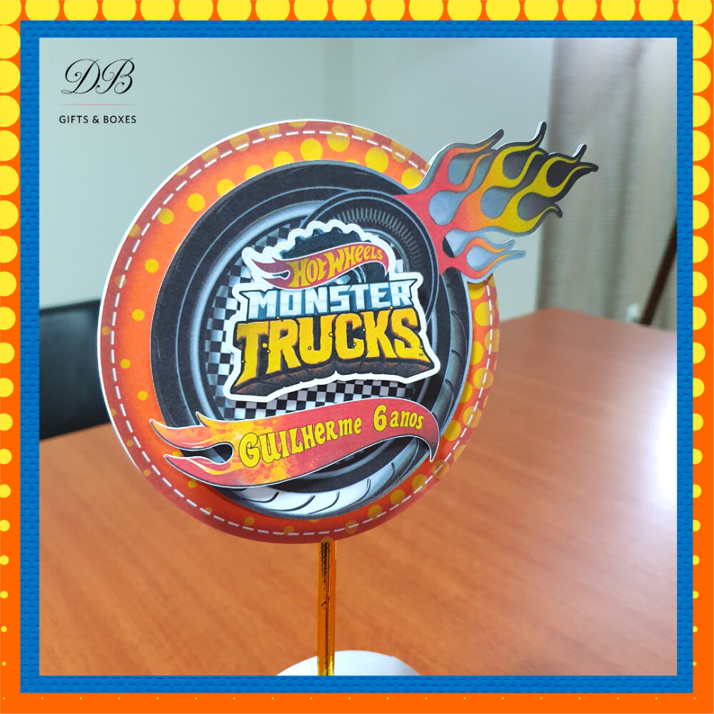 Arquivo de Corte Centro de Mesa Monster Truck Studio e PDF
