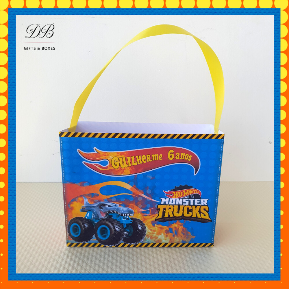 Arquivo de Corte Sacola Monster Truck Studio e PDF