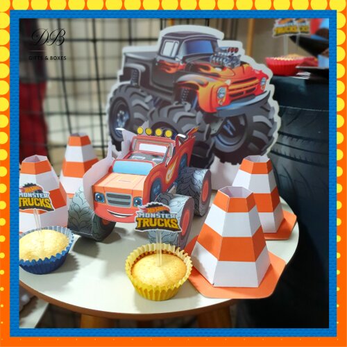 Arquivo de Corte Caixa Cone Trânsito Monster Truck Studio e PDF