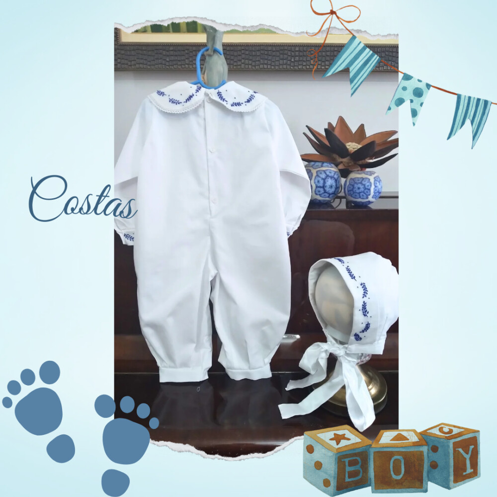 Kit Macacão Batizado Menino Heitor