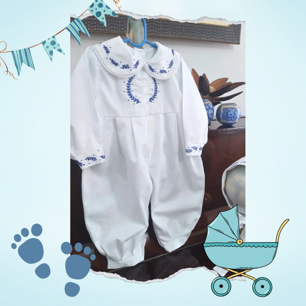 Kit Macacão Batizado Menino Heitor