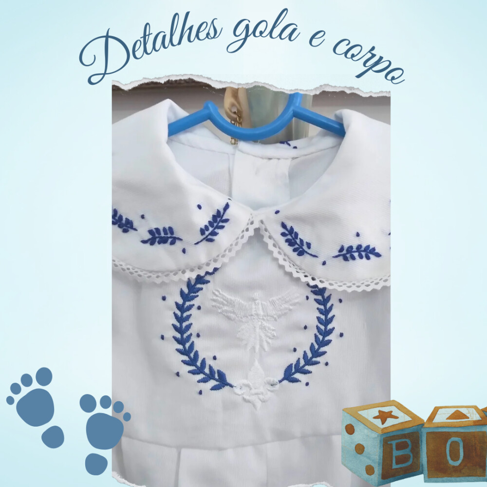 Kit Macacão Batizado Menino Heitor
