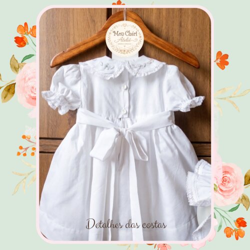 Vestido Batizado Luxo Sombras e Arabescos