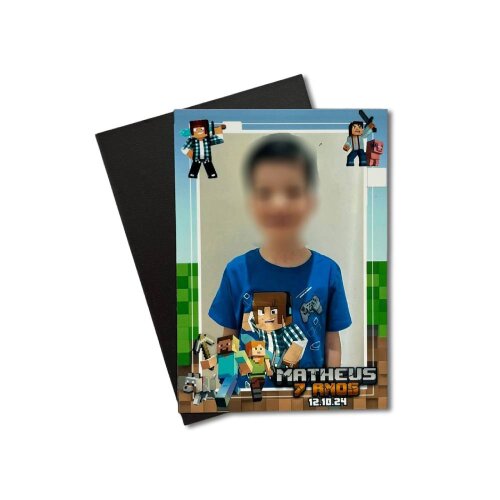 Imãs Lembrancinhas Minecraft -10x7cm