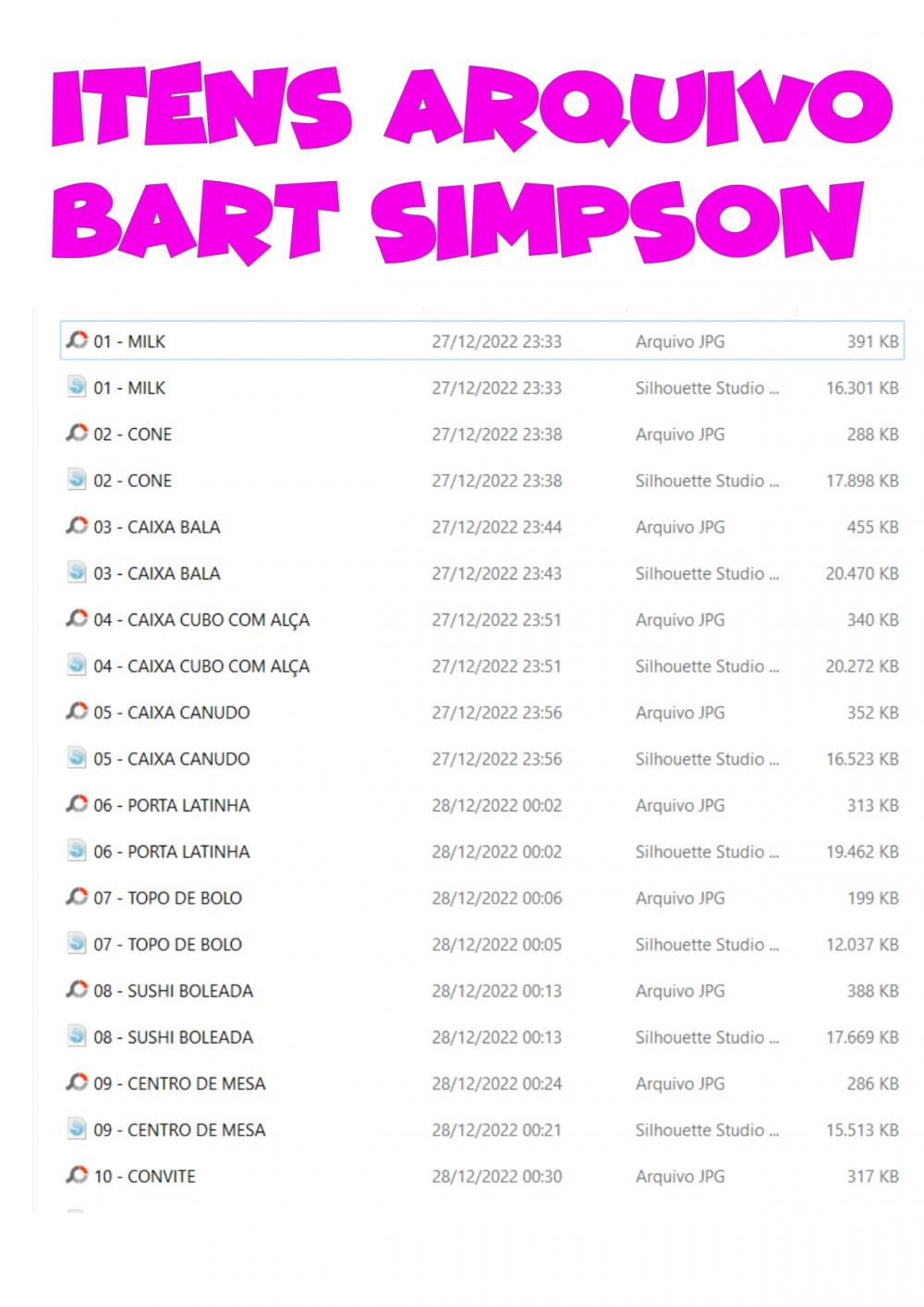 ARQUIVO DE CORTE DIGITAL BART SIMPSON STUDIO