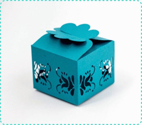 Arquivo Silhouette Caixa Floral Vazada