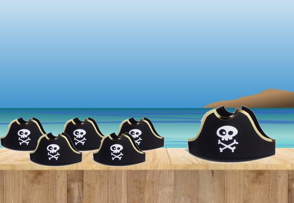 Arquivo Caixa Silhouette Centro de Mesa Chapeu de Pirata