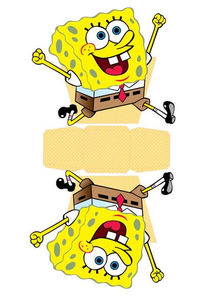 ARQUIVO CAIXA SILHOUETTE BOB ESPONJA CENTRO DE MESA
