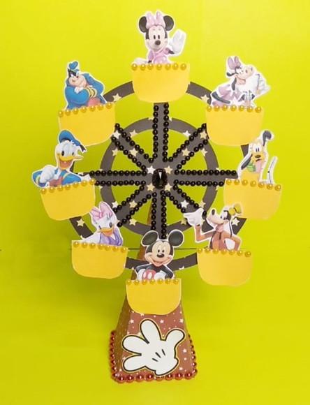 Kit Digital Silhouette Roda Gigante Mickey e Turma