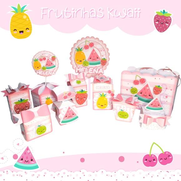 Arquivo Máquina Silhouette Frutinhas Kawaii