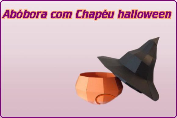 Arquivo Digital Silhouette Halloween Caixa Abóbora Chapeu