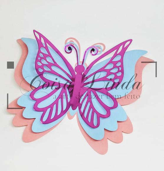 Arquivo de Corte Studio Silhouette Borboleta Tripla Camadas