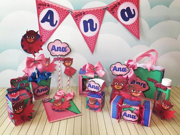 Arquivo Caixa Silhouette Herois Mascarados Menina Luxo