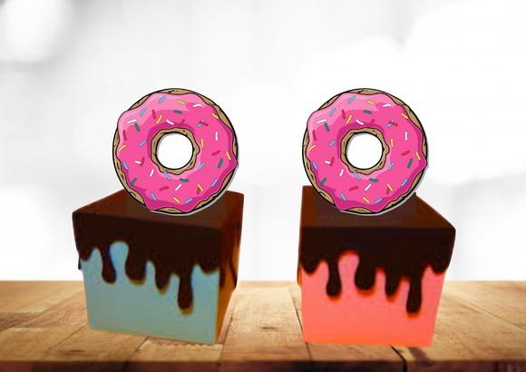 Arquivo Máquina Silhouette Caixa Donuts Luxo