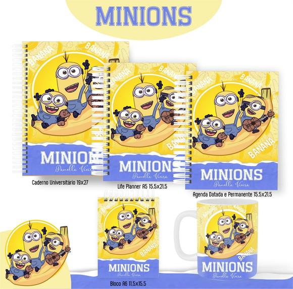 Combo de Capas Volta Ás Aulas Minnions Png/ pdf
