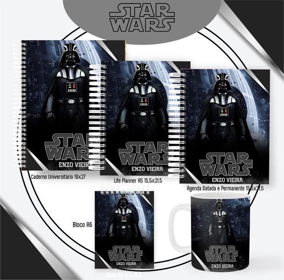 Combo de Capas Volta Ás Aulas Star Wars Png/ pdf