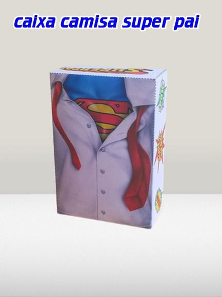 Arquivo Digital Silhouette Caixa Camisa Super Pai Luxo