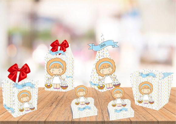 Arquivo Digital Silhouette Festa Signos Tema Libra Cute