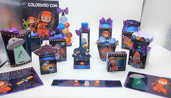 ARQUIVO CAIXA SILHOUETTE ASTRONAUTA MARAVILHOSO LUXO