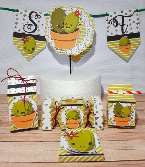 Arquivo Caixa Silhouette Cactus Só Um Bolinho Luxo