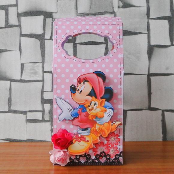 Arquivo Caixa Silhouette Minnie Rosa Luxo